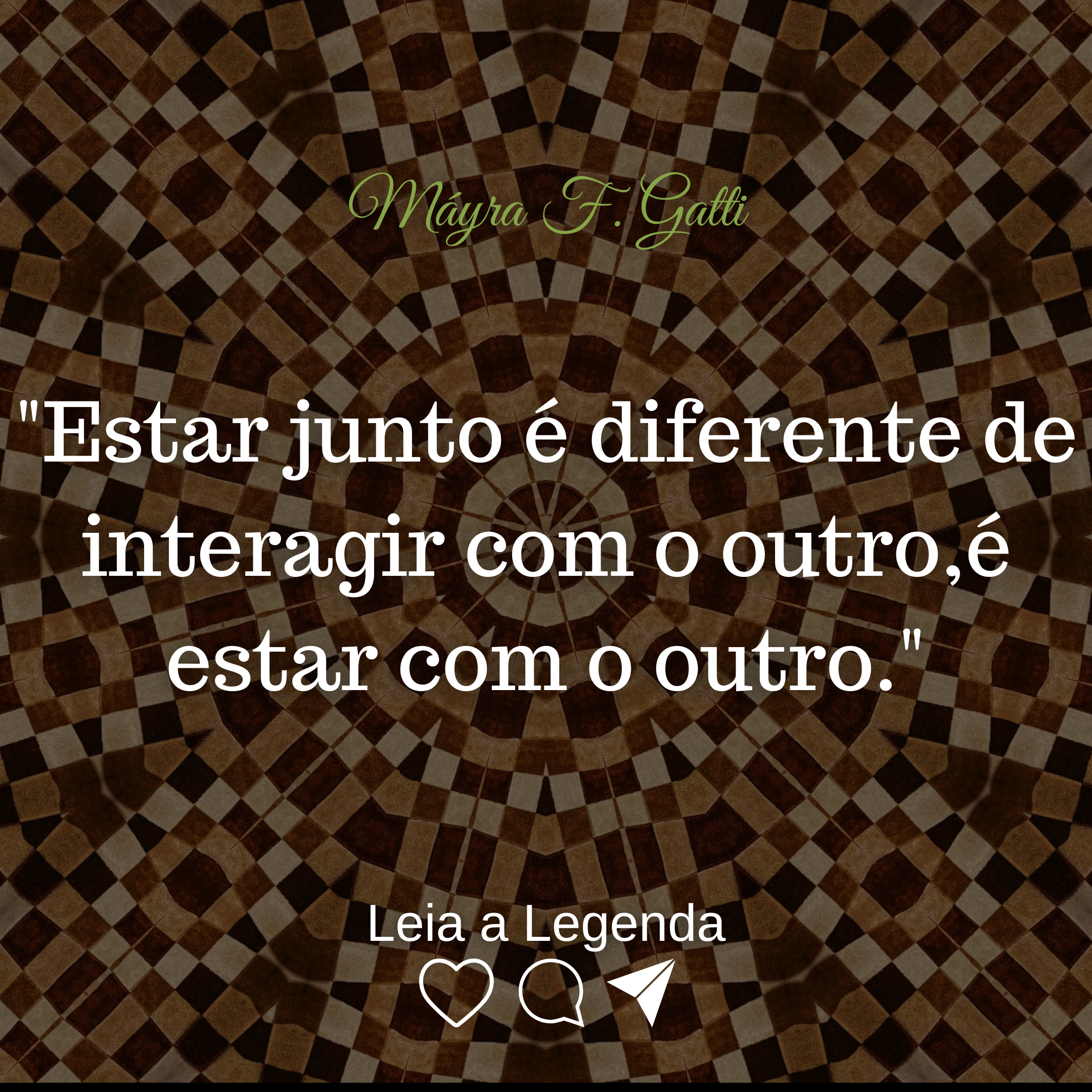 Read more about the article Estar junto é diferente de interagir com o outro, é estar com o outro.